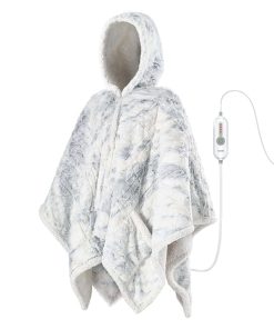 Manta eléctrica portátil con capucha y bolsillo WOOMER