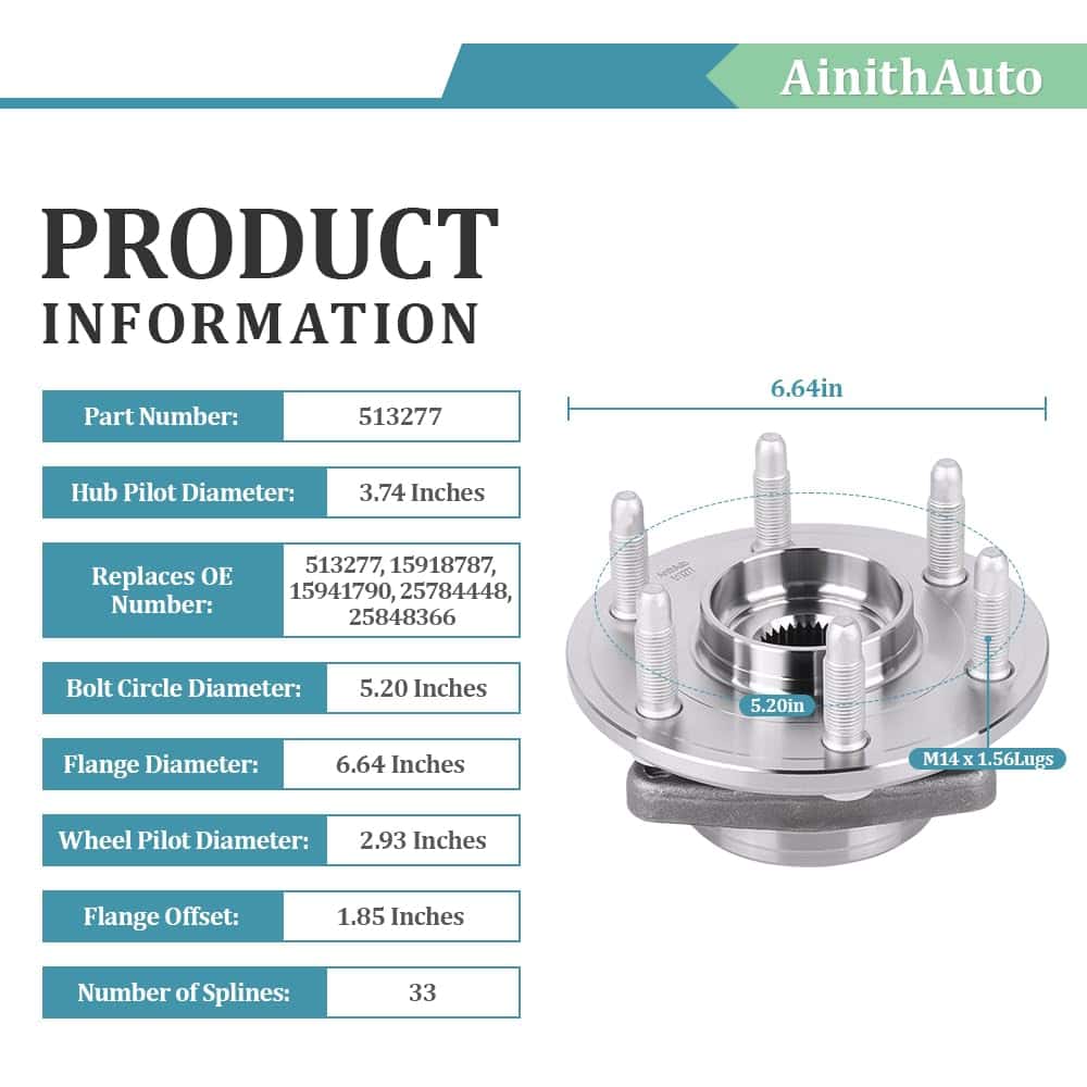 AinithAuto Ensamble de Cojinete y Cubo de Rueda - Imagen 3