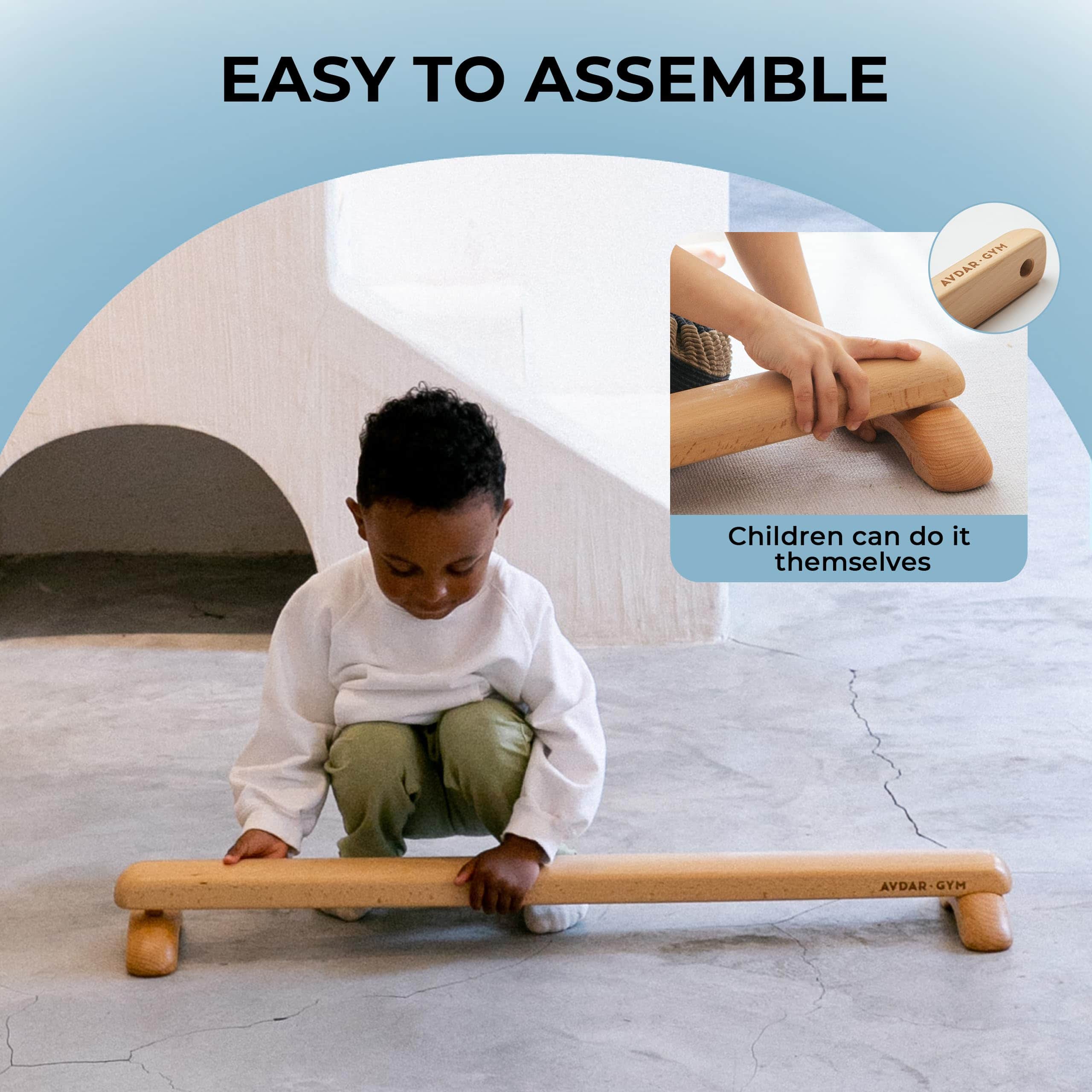 AVDAR Balance Beam para niños de madera de haya importada - Imagen 4