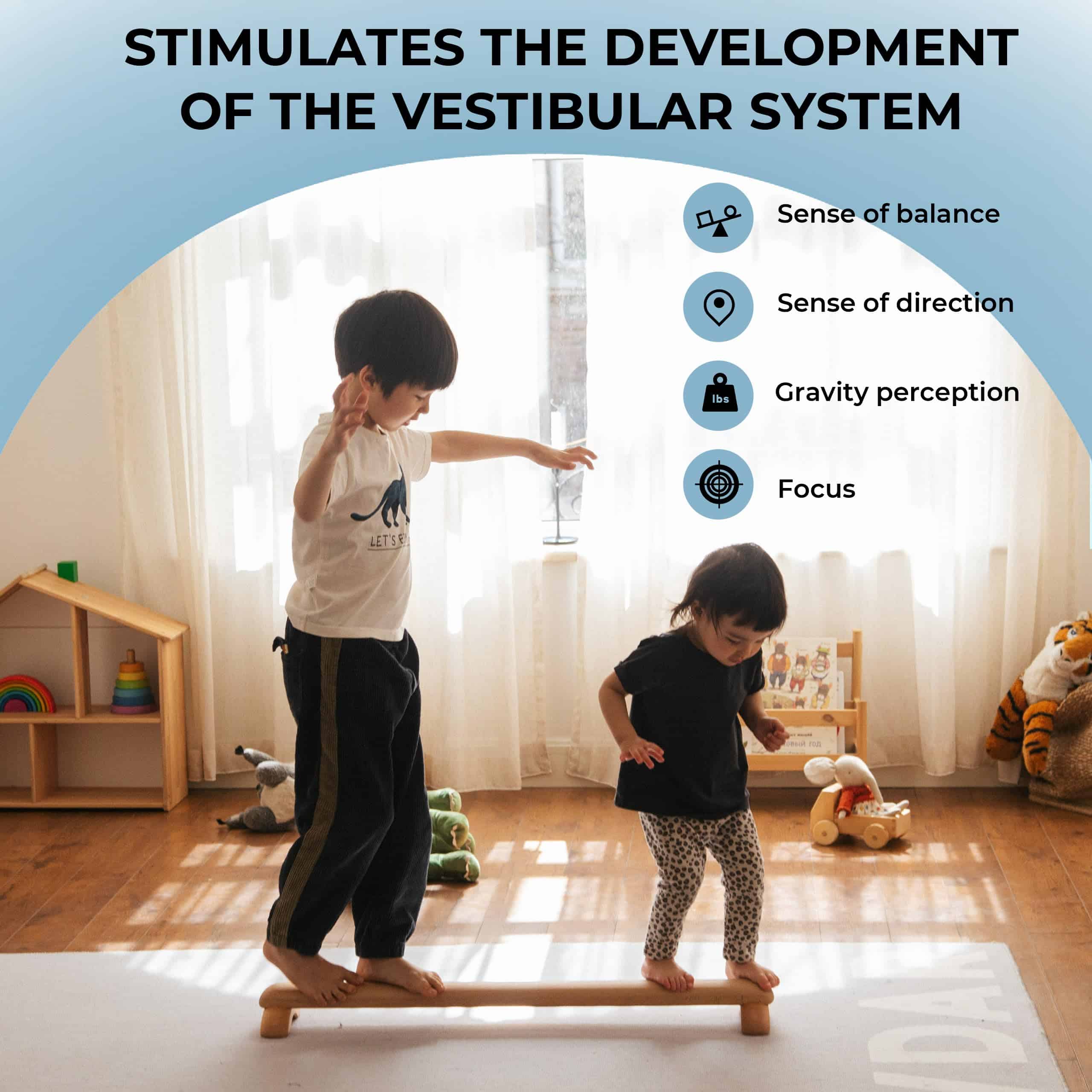 AVDAR Balance Beam para niños de madera de haya importada - Imagen 5