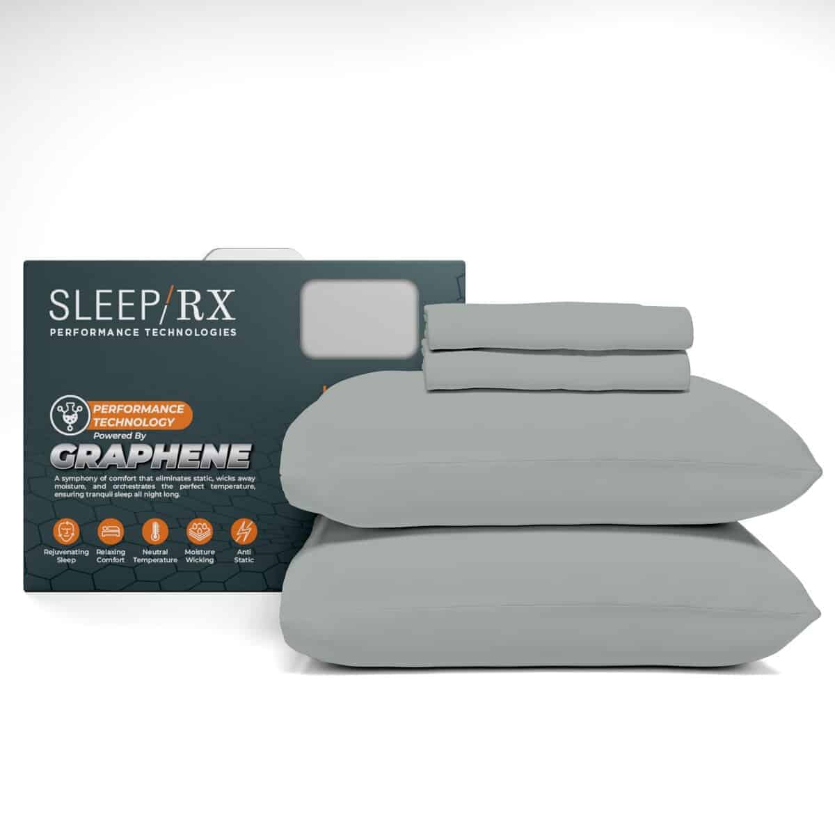 Juego de sábanas Twin SleepRX 100% algodón Sateen Sage -