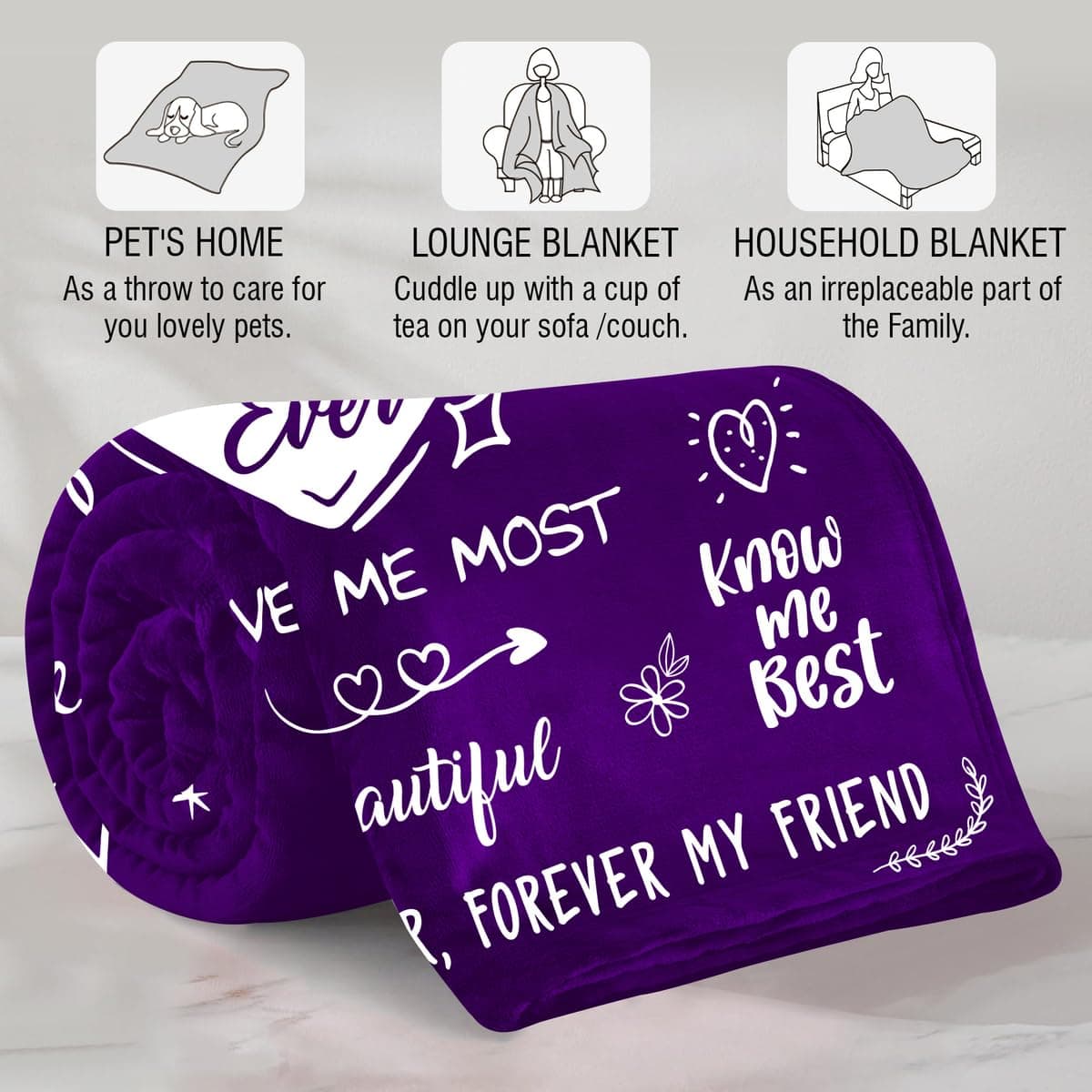 Manta para Mamá - Mejor Mamá del Mundo, Suave y Acogedora - Imagen 5