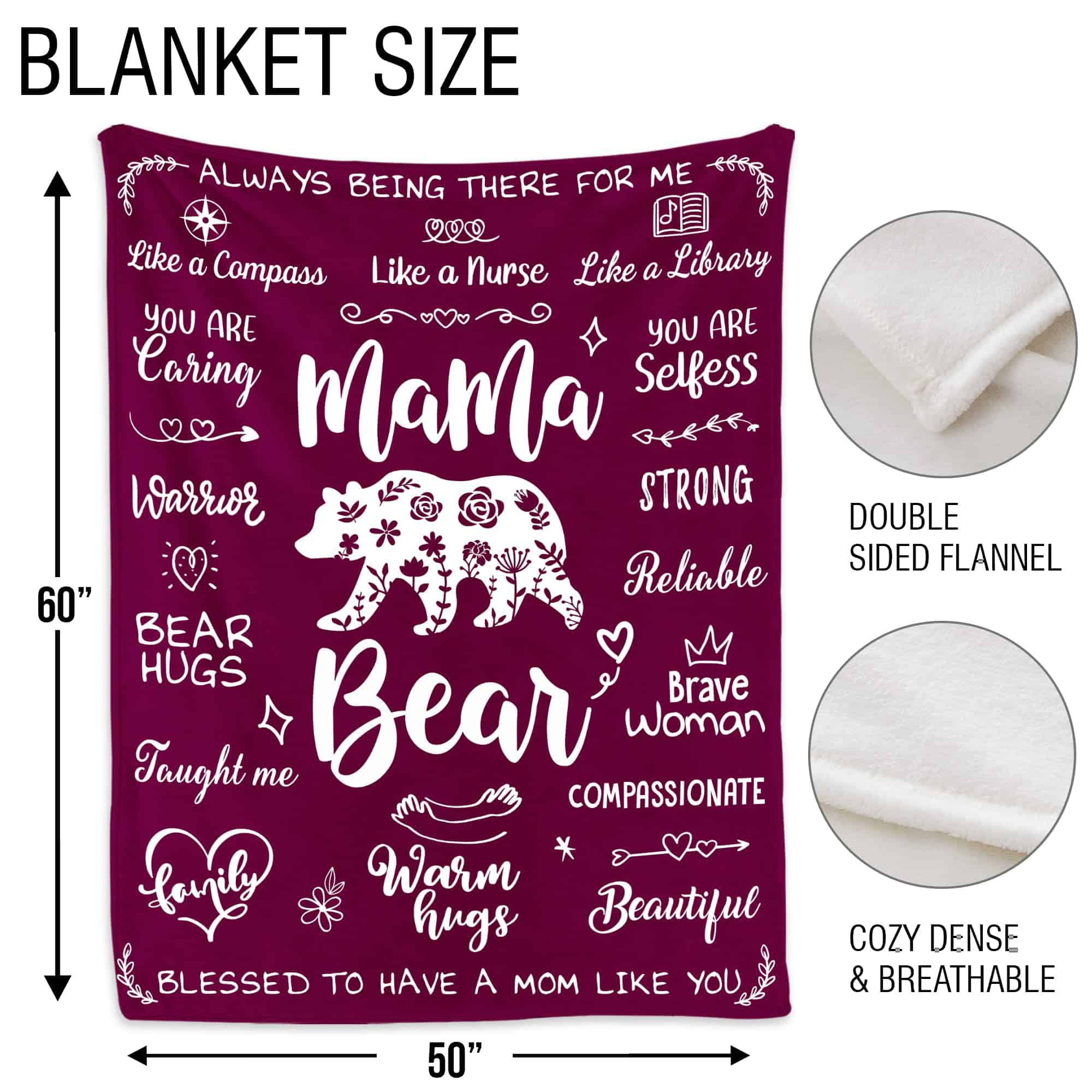 Manta Regalo para Mamá de Hija, Hijo o Hijos - Manta Mama - Imagen 5