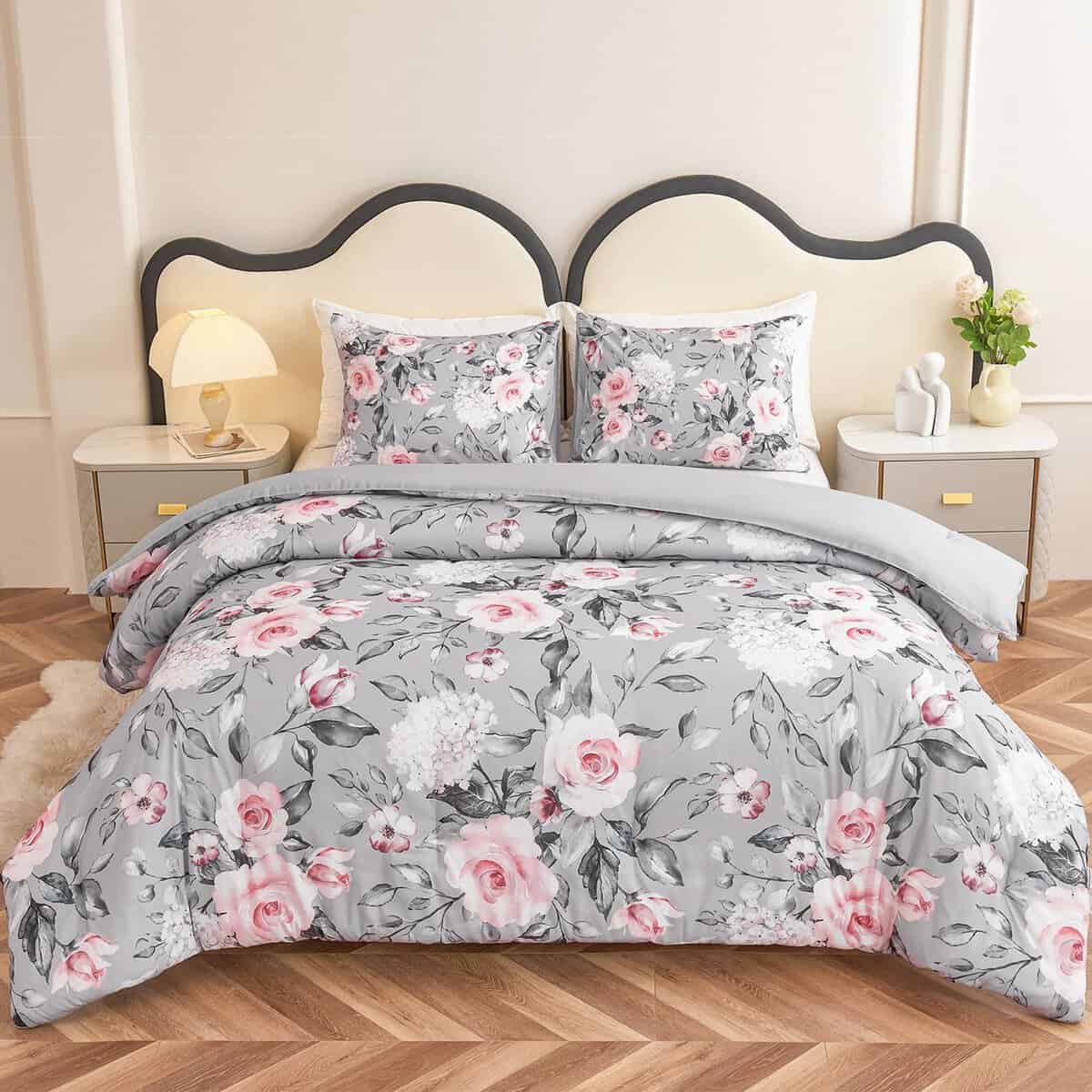 Juego de Comforter Koniroom de 3 Piezas Tamaño King en Rosa