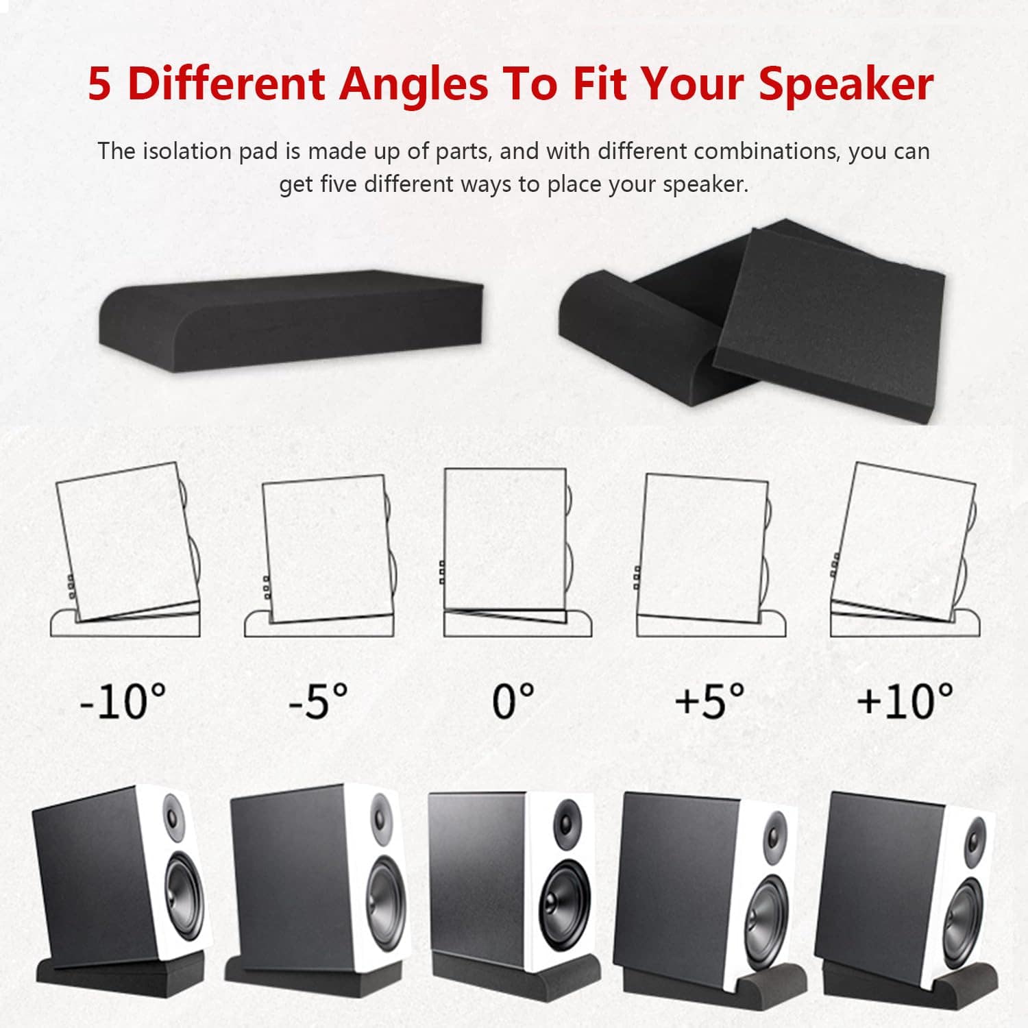 Almohadillas de Aislamiento de Espuma U MAX para Altavoz, - Imagen 4