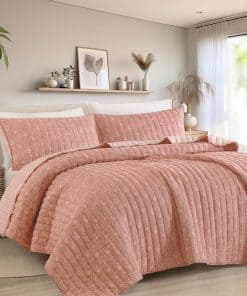 Juego de Colcha de Gasa de Algodón Maravilloso Tamaño King