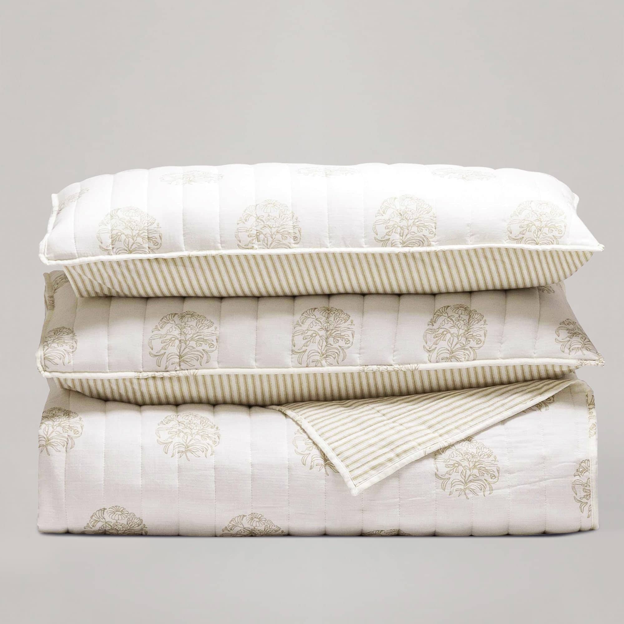 Juego de Edredón de Gasa de Algodón -Blanco - Imagen 7