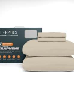 Juego de sábanas 100% algodón satén SleepRX -Arena