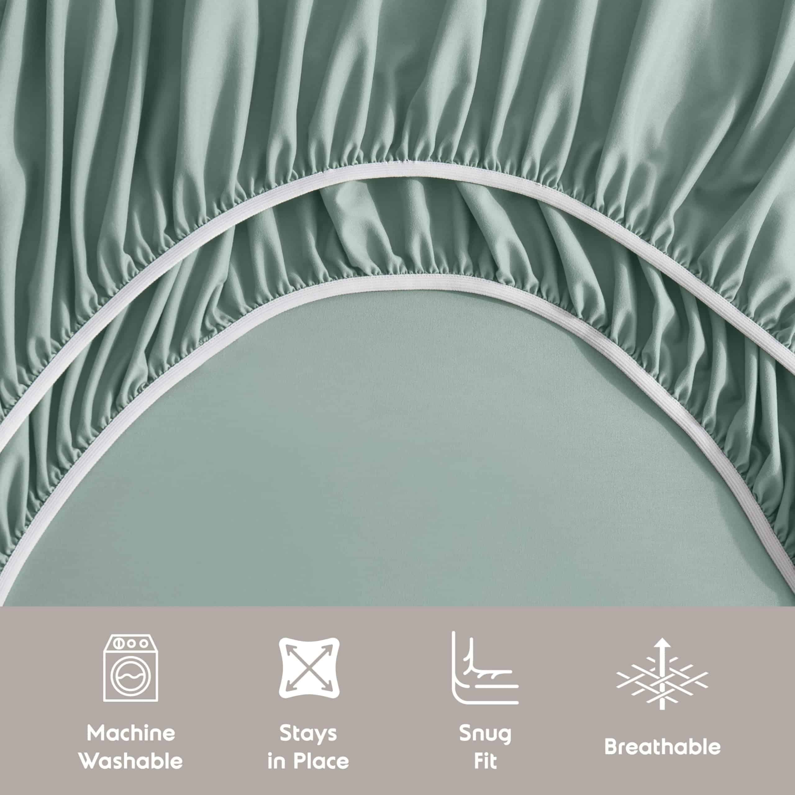 Juego de sábanas Nestl RV - 4 piezas, sábanas tamaño Queen - Imagen 8