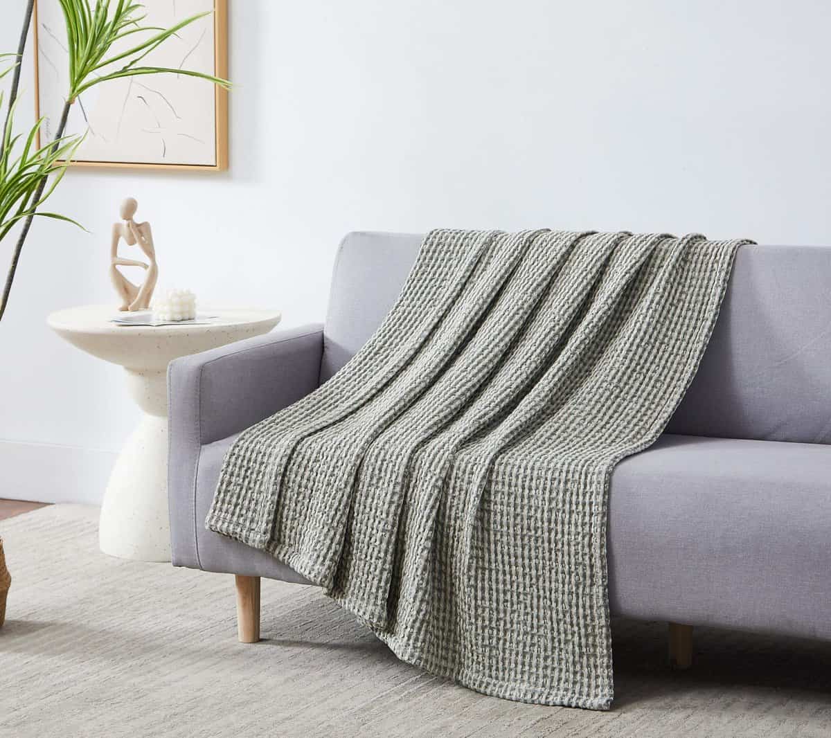 Manta Cuadriculada Oversized de Southshore Fine Living, - Imagen 3