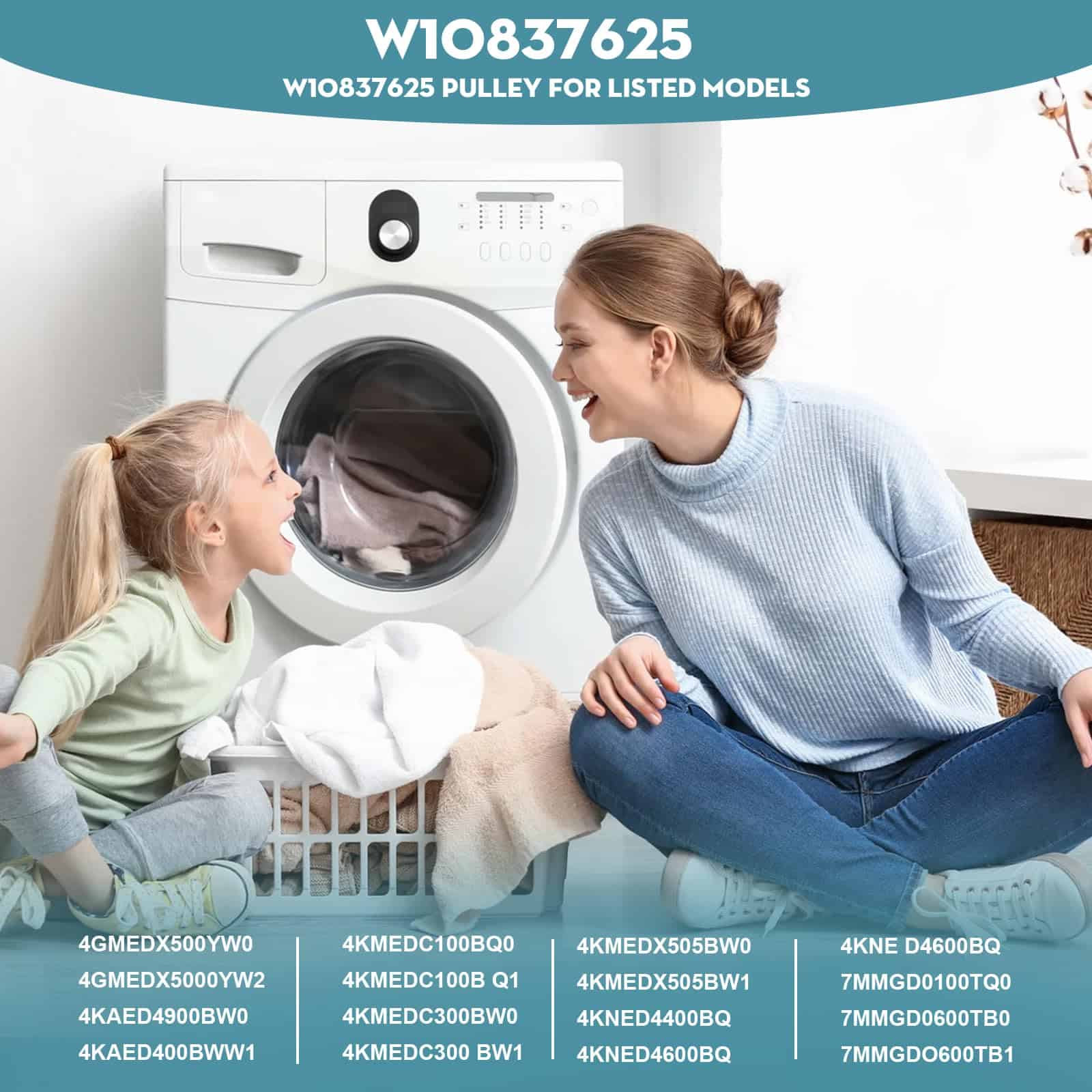 W10837625 Polea del Motor Secador 27 Reemplazo para - Imagen 7