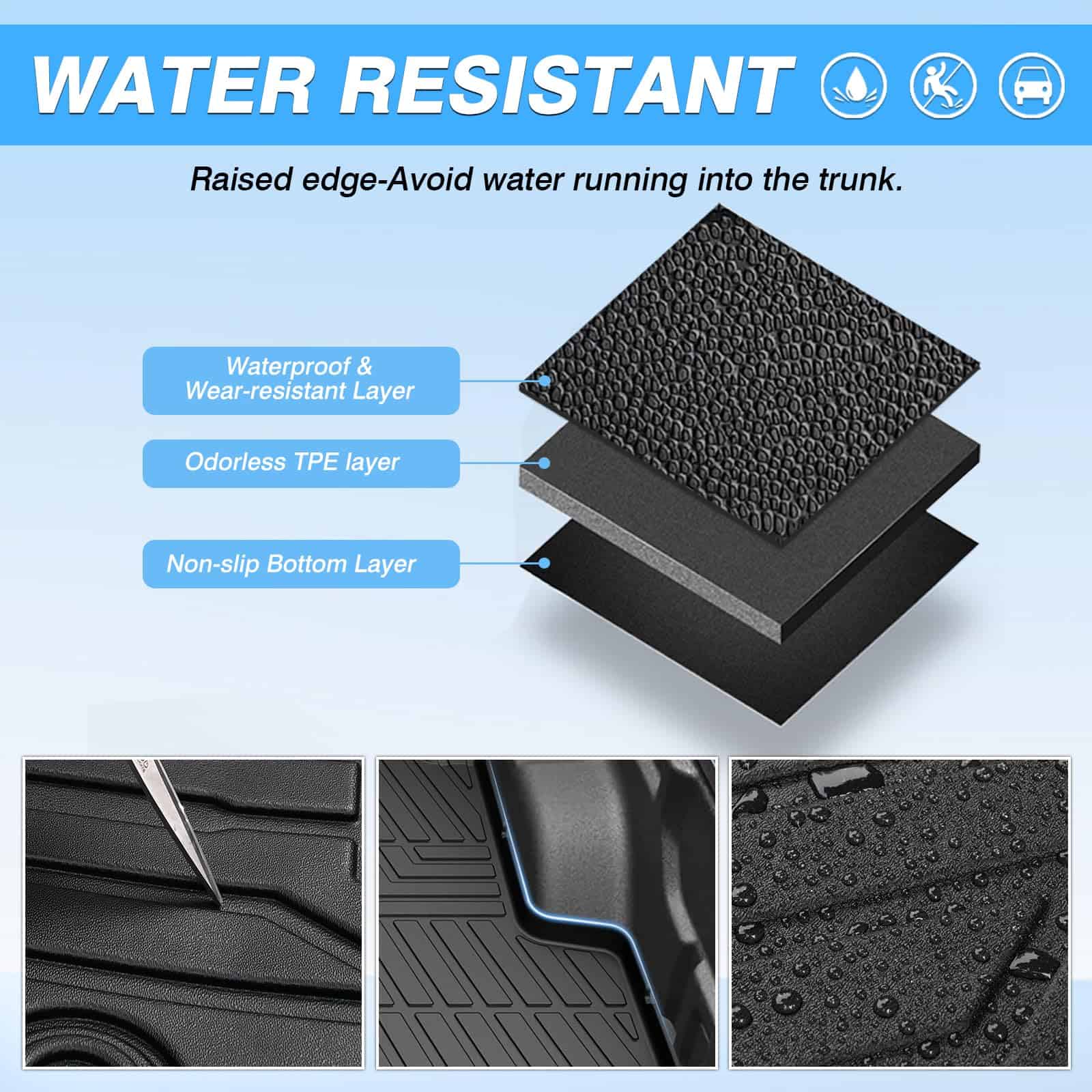 Tapete para cama de camioneta compatible con -Mat Negro - Imagen 6