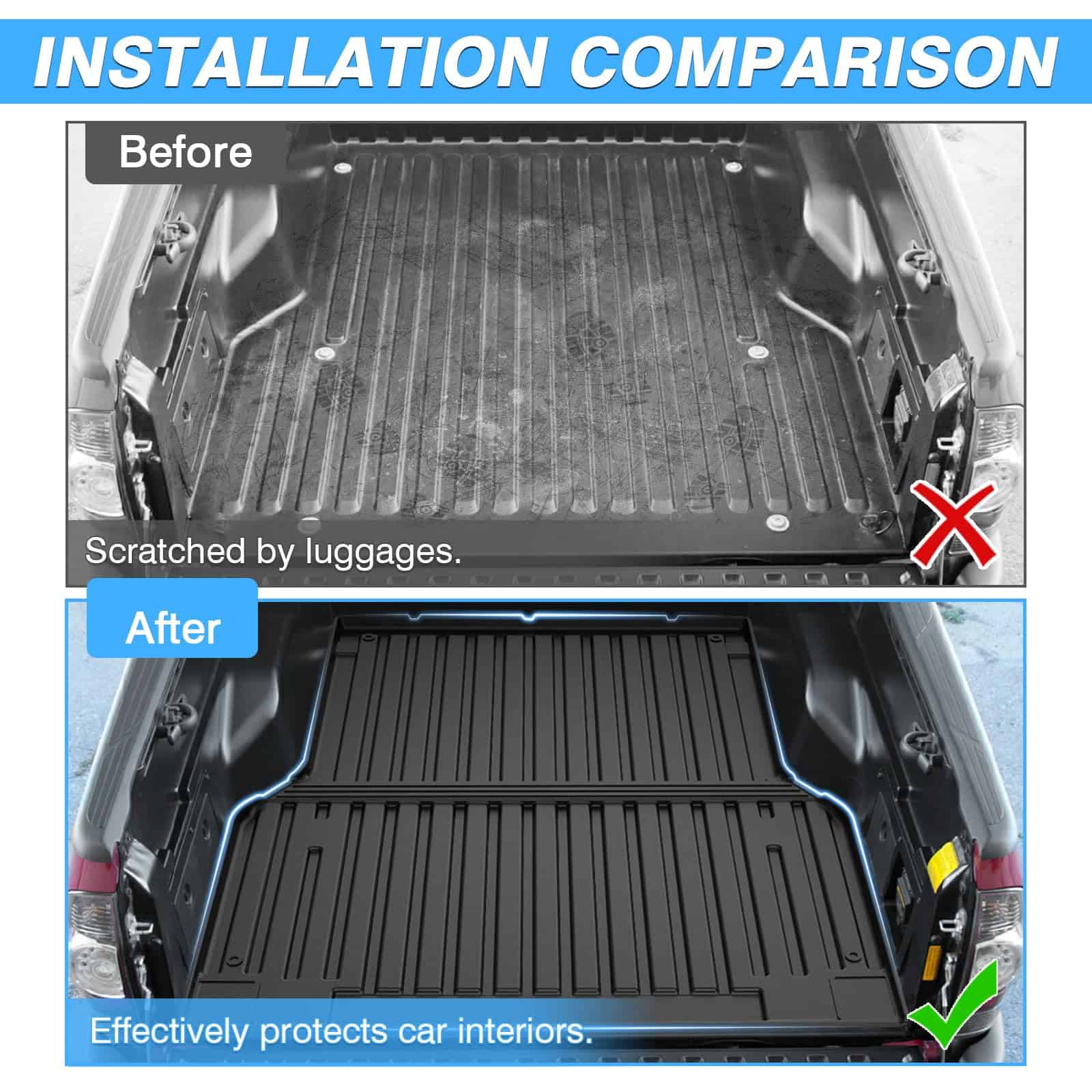 Tapete para cama de camioneta compatible con Toyota Tacoma - Imagen 5