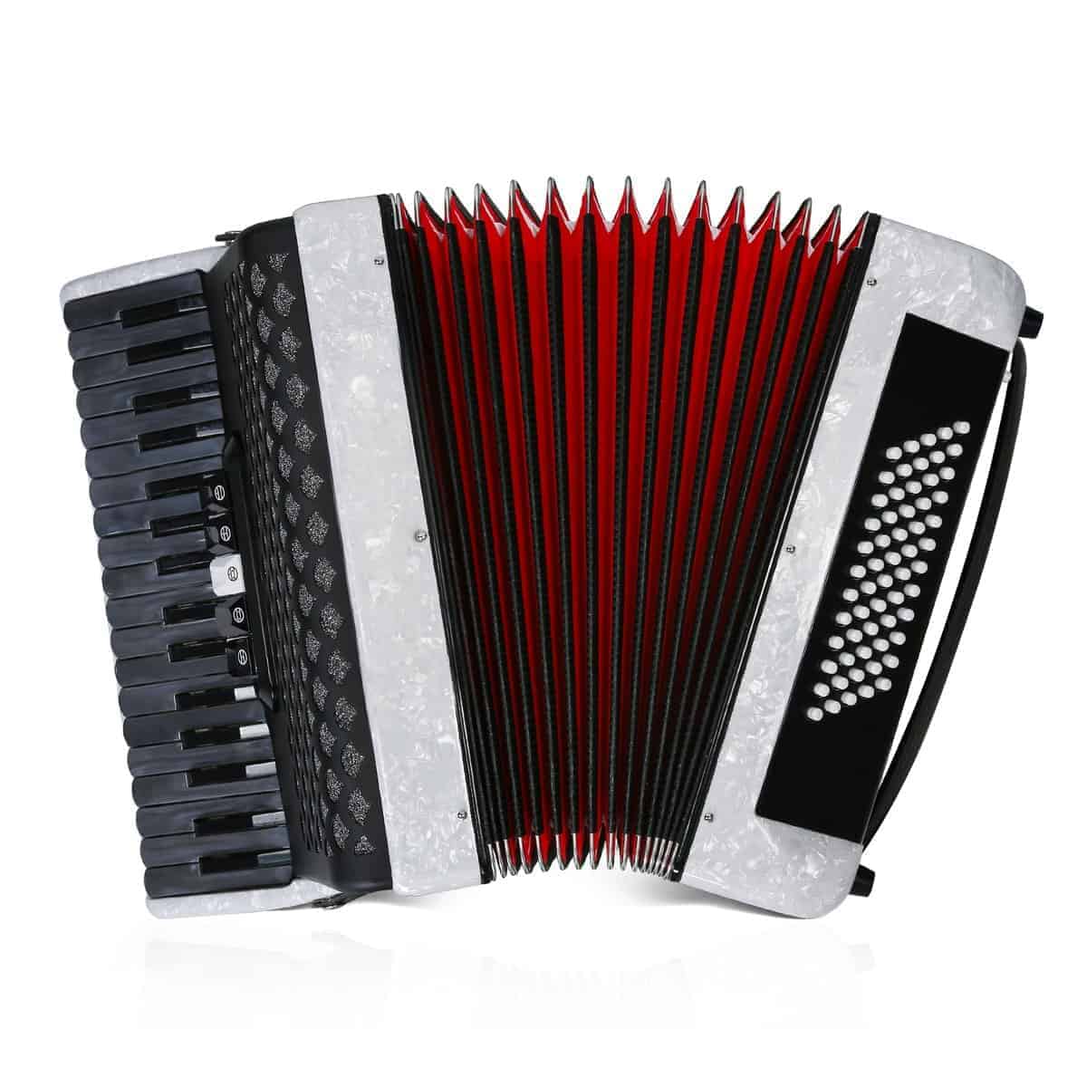 Acordeón 34 teclas 60 teclas de bajo - (blanco)