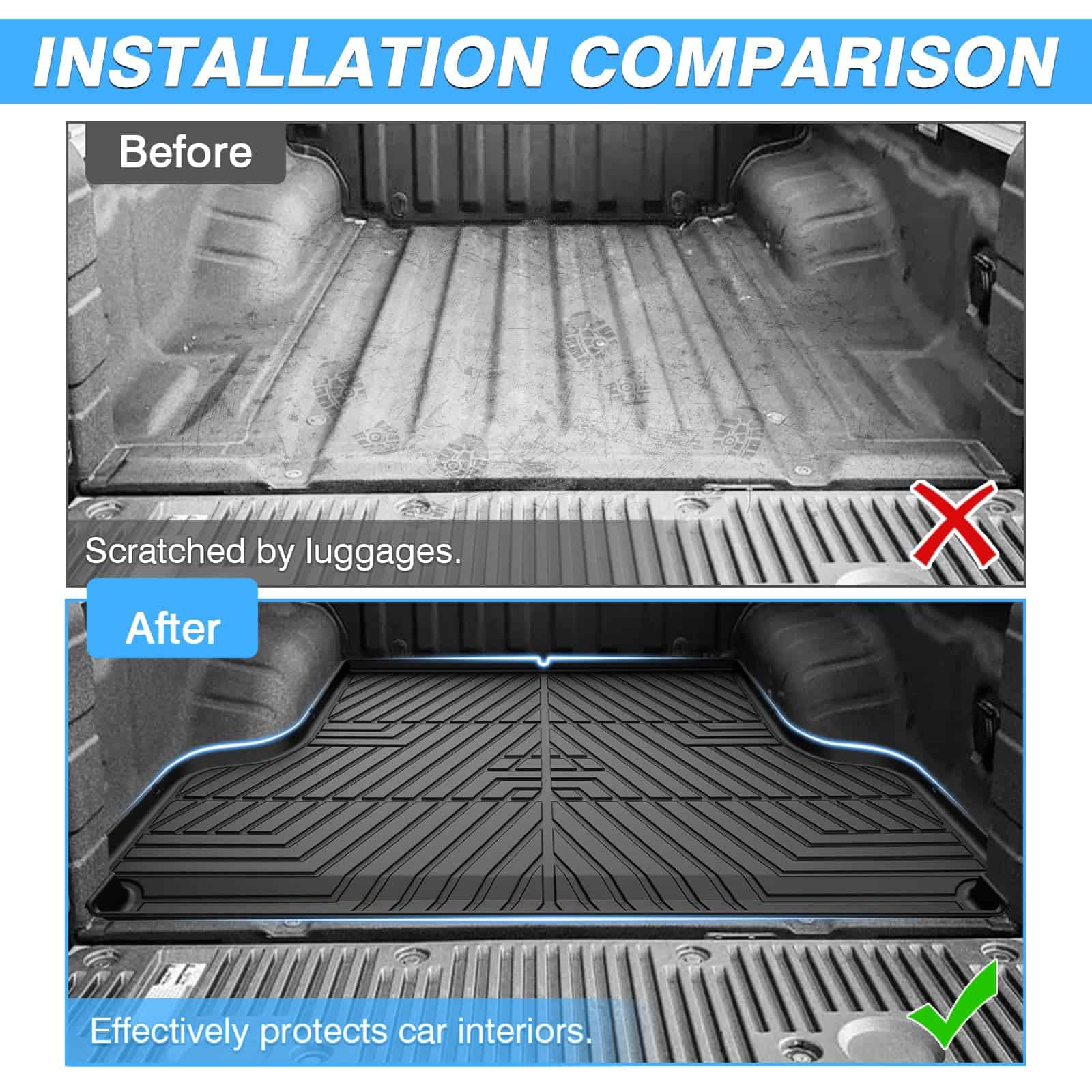 Tapete para cama de camioneta -TPE Negro - Imagen 5