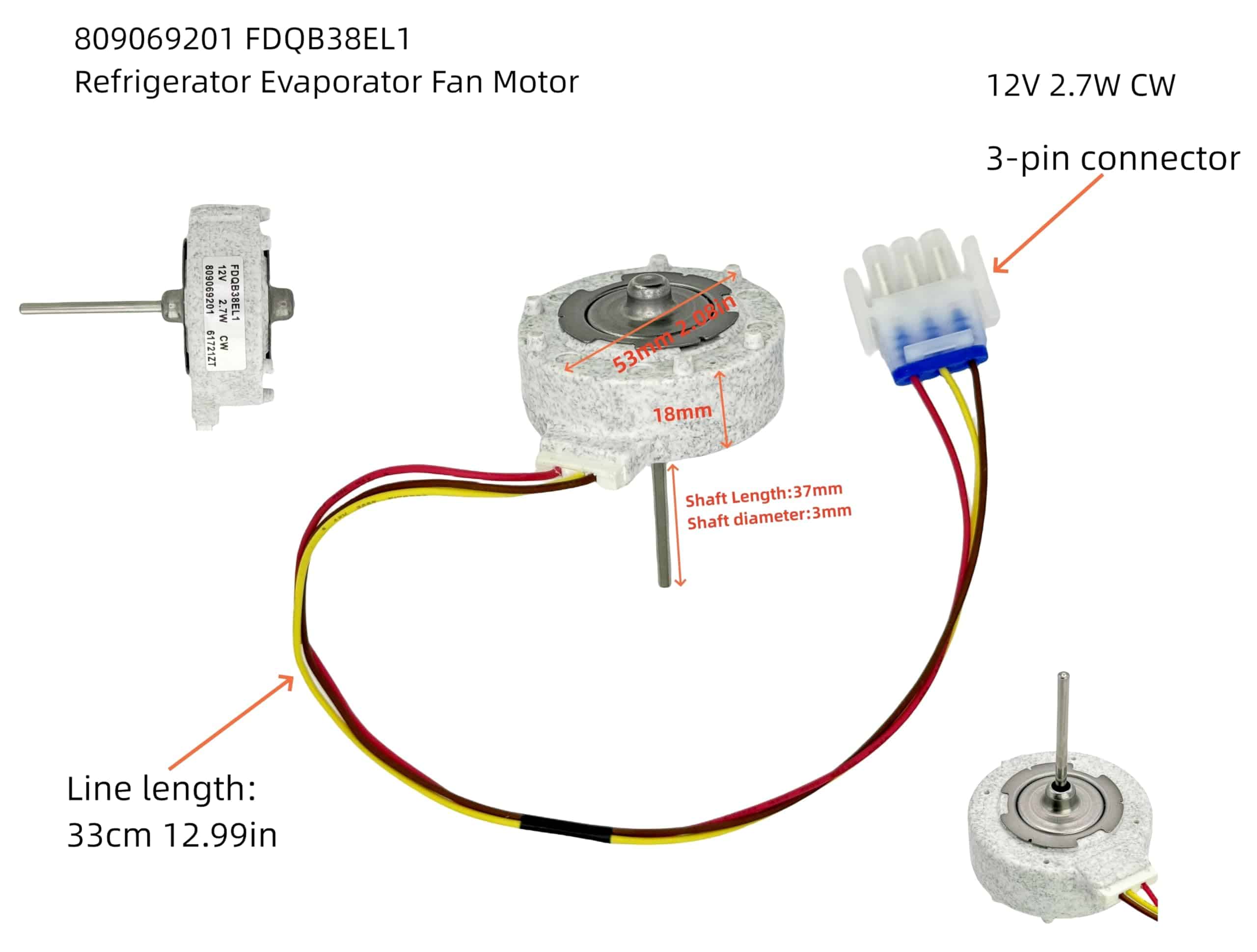 Motor del ventilador del evaporador 809069201 compatible - Imagen 5