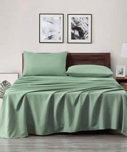 Juego de Sábanas Verde Salvia Chezmoi -Verde Salvia