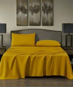 Juego de sábanas King Size de 4 piezas en color Amarillo