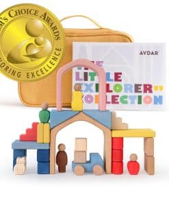 Bloques de construcción de madera AVDAR para niños de 2-4