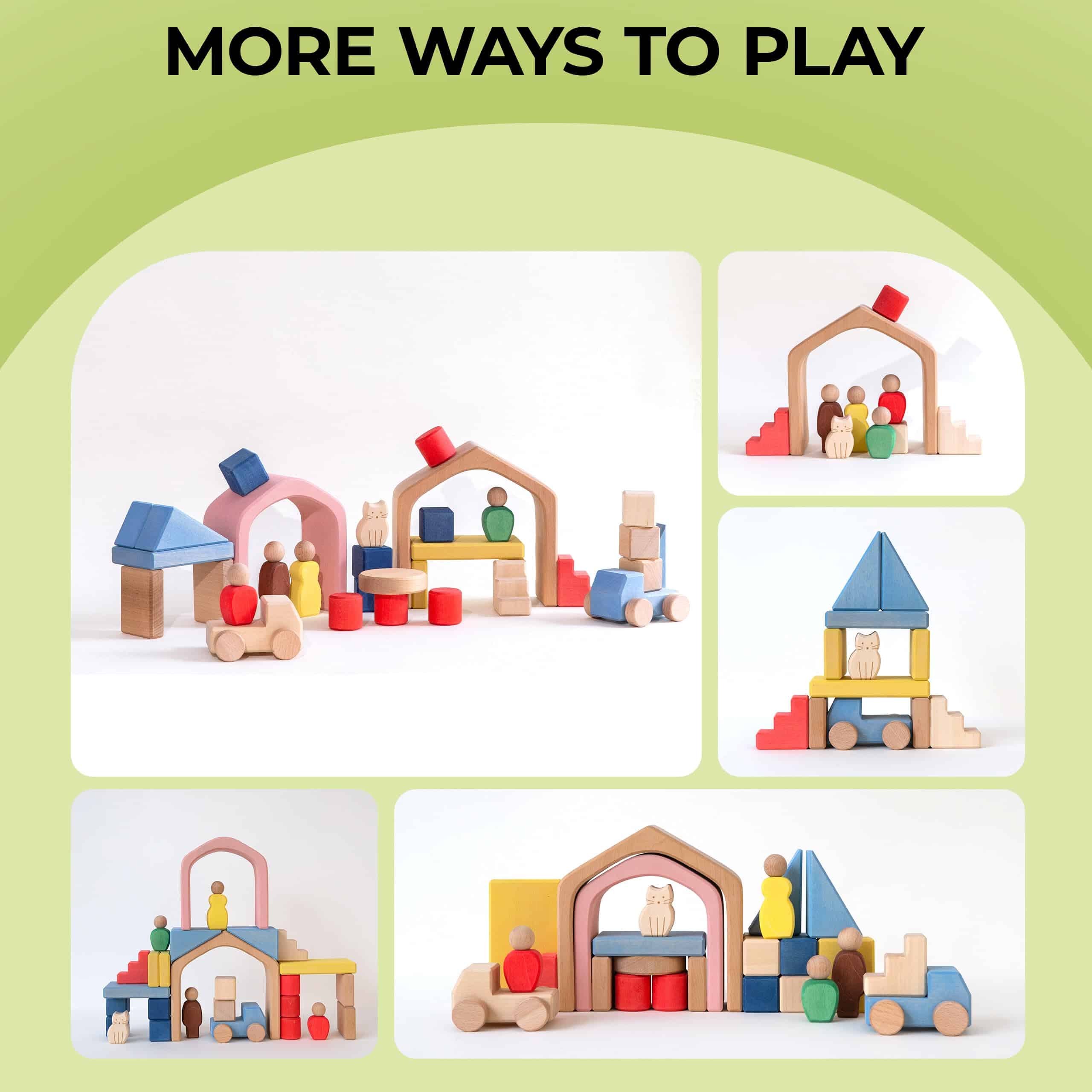 Bloques de construcción de madera AVDAR para niños de 2-4 - Imagen 6