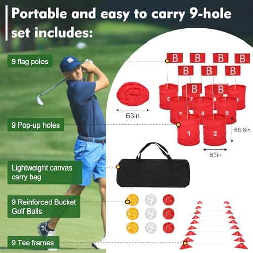 Juego de Golf con Bandera 9 Hoyos Gran Forma de Promover - Imagen 5