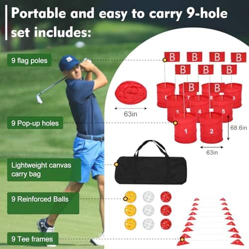 Juego de Golf con Bandera 9 Hoyos Gran Forma de Promover - Imagen 6