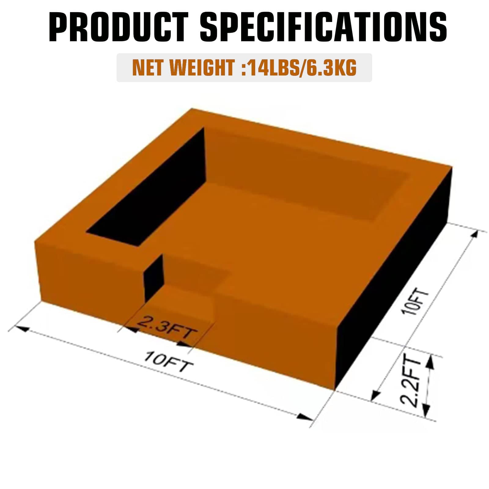 WARSUN Pit de Bolas de Espuma - Pit de Bolas Naranja - Imagen 6