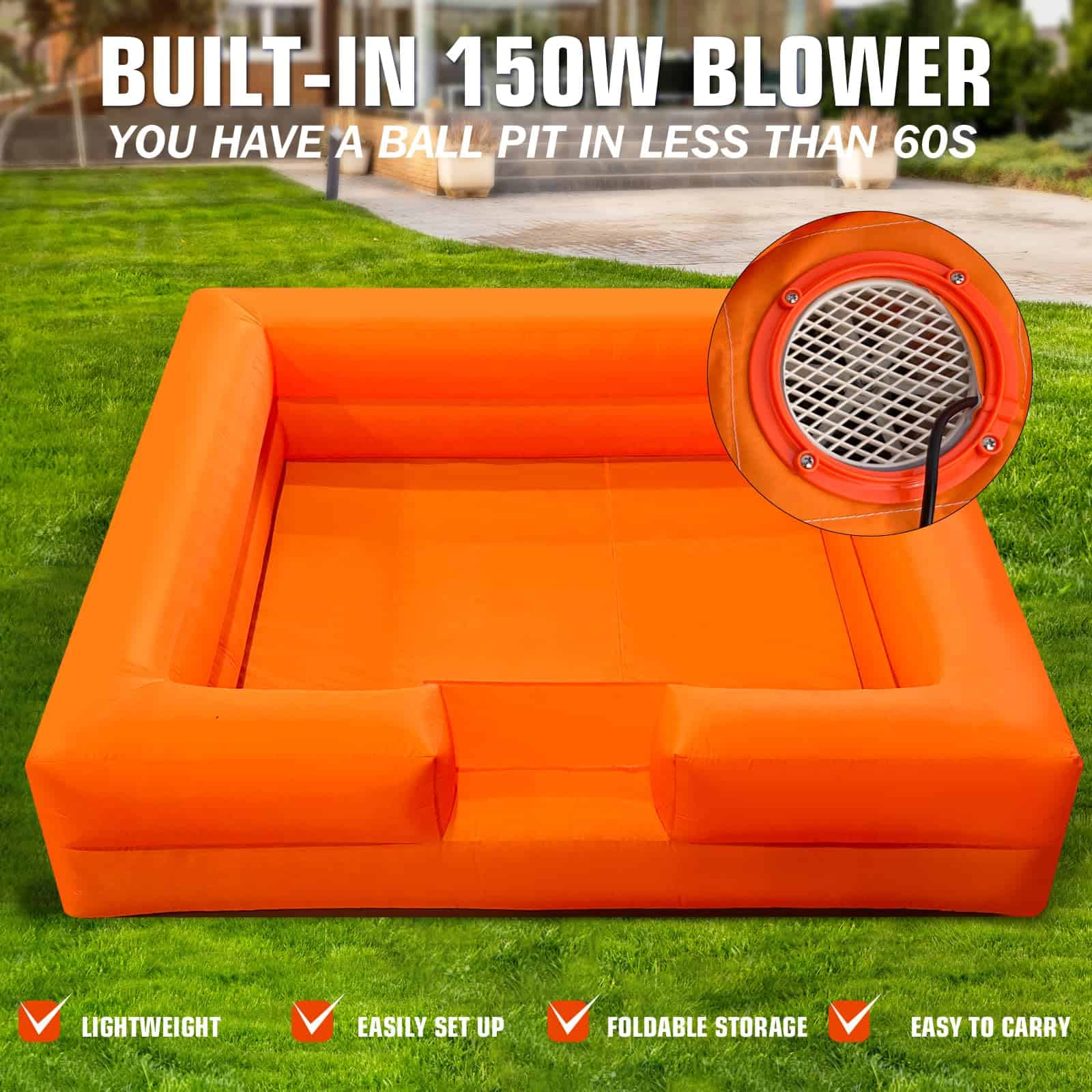 WARSUN Pit de Bolas de Espuma - Pit de Bolas Naranja - Imagen 5