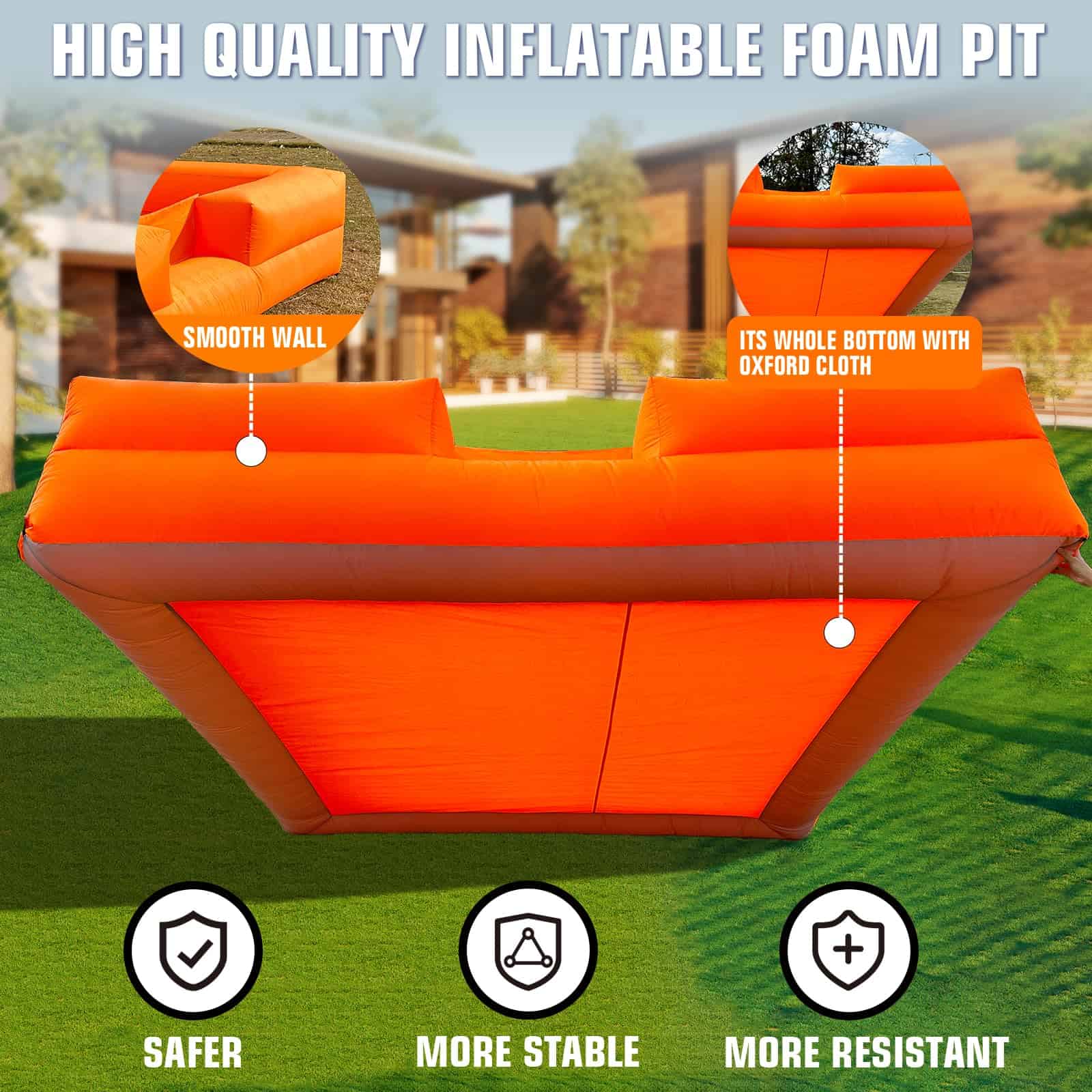 WARSUN Pit de Bolas de Espuma - Pit de Bolas Naranja - Imagen 3