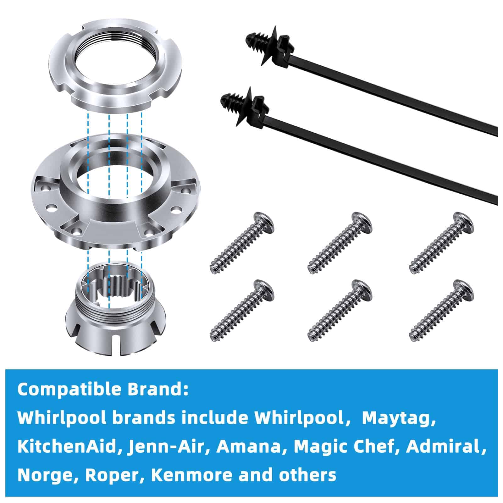 Cubo de unidad de cesta de lavadora de repuesto W10324651 - Imagen 7