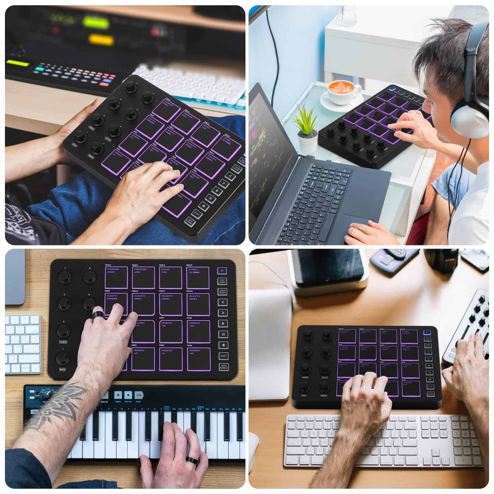 Controlador MIDI inalámbrico M-WAVE, Pads de Controlador - Imagen 7