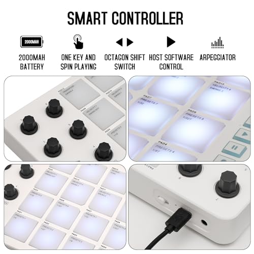 Controlador MIDI inalámbrico M-WAVE, Pads Bluetooth - Imagen 6