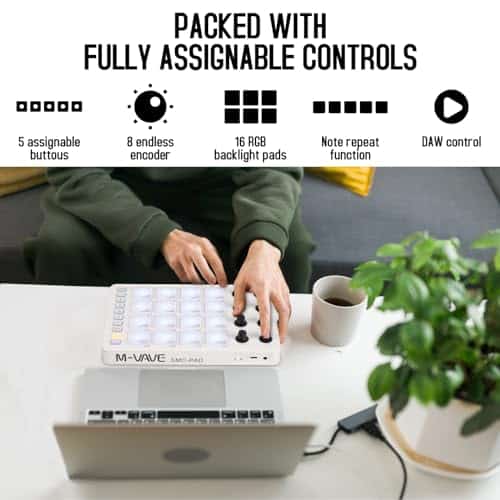 Controlador MIDI inalámbrico M-WAVE, Pads Bluetooth - Imagen 4
