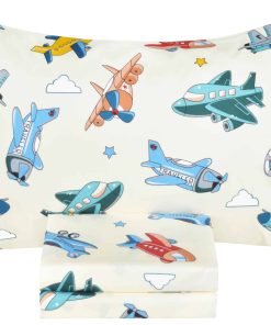 Juego de Sábanas Cómodo para Niños en Avión, 3 Piezas: