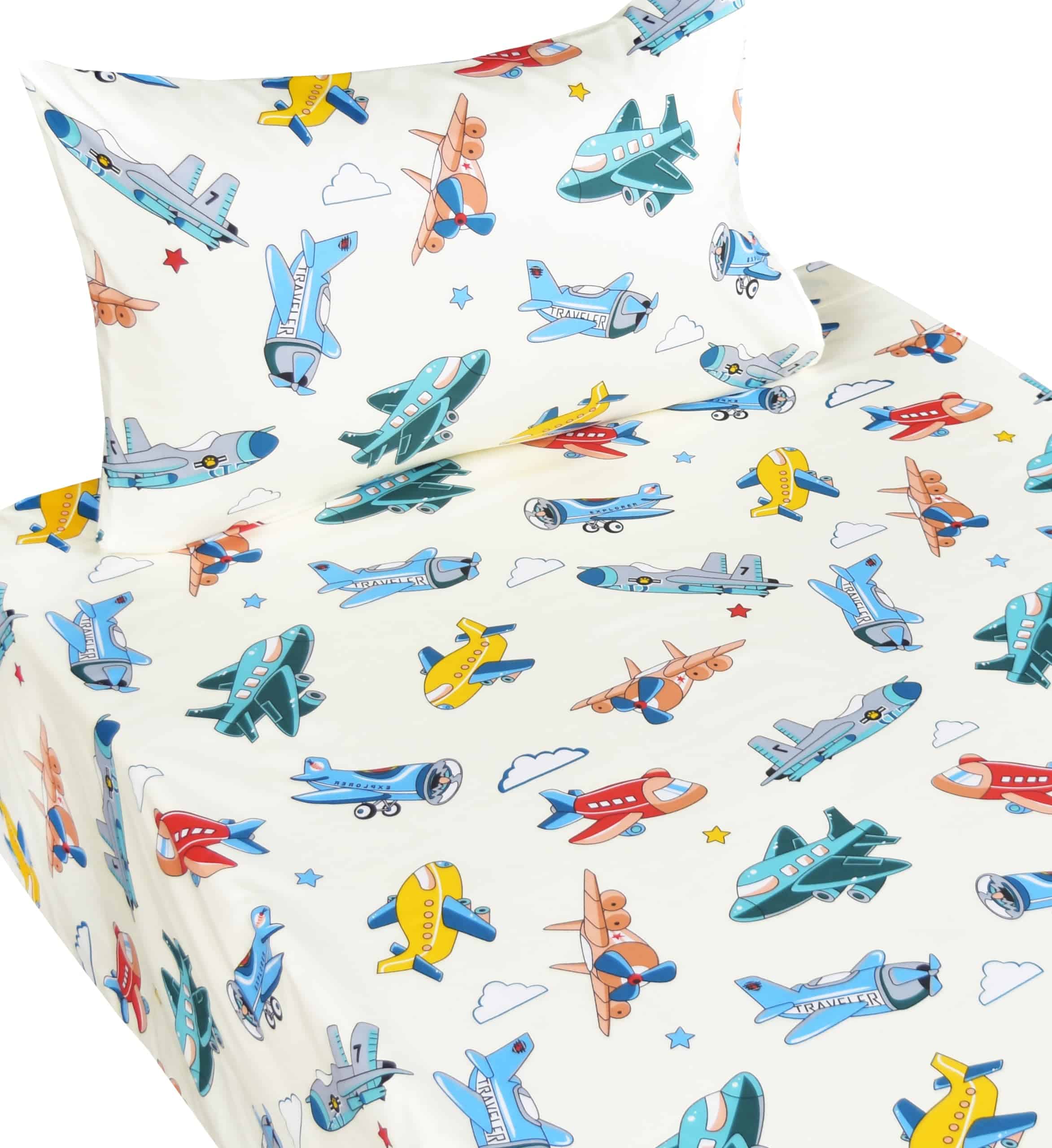 Juego de Sábanas Cómodo para Niños en Avión, 3 Piezas: - Imagen 3