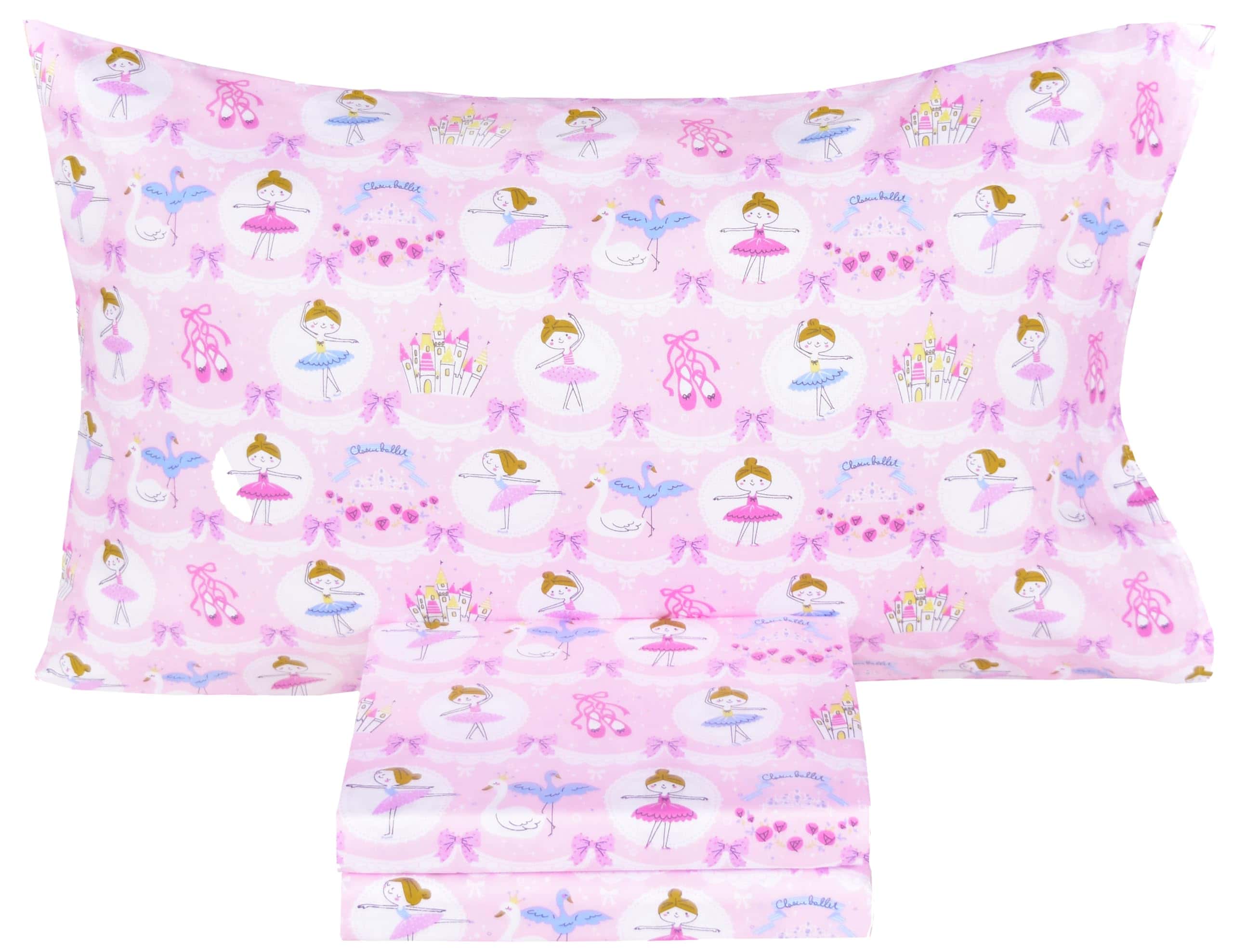 Juego de sábanas de cama gemela de algodón 100% rosa