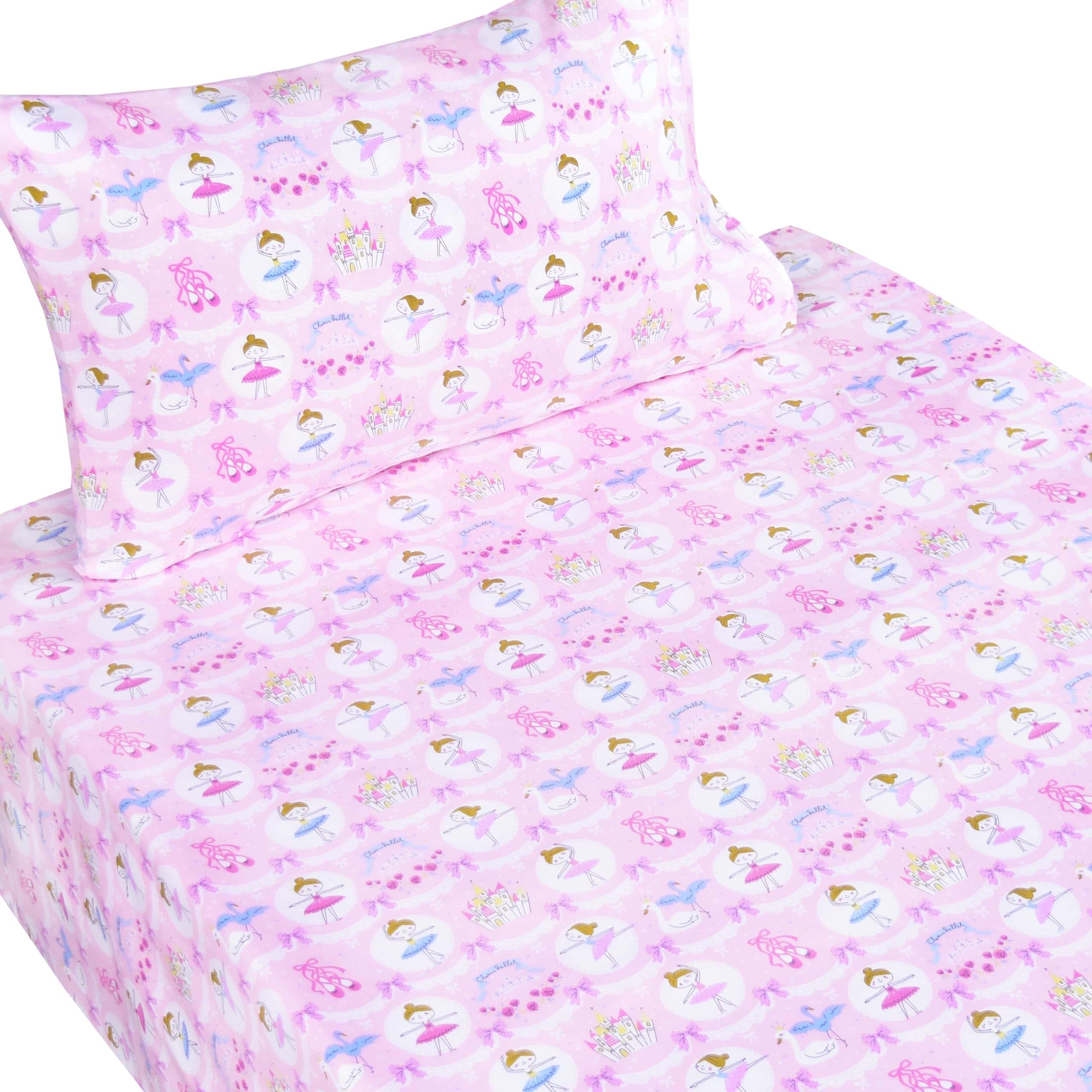 Juego de sábanas de cama gemela de algodón 100% rosa - Imagen 3