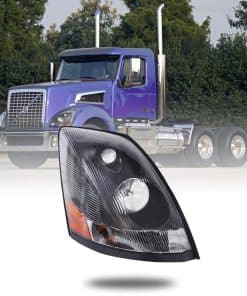 Faros Negros para Volvo Compatible con VNL 2004-2014 Lado