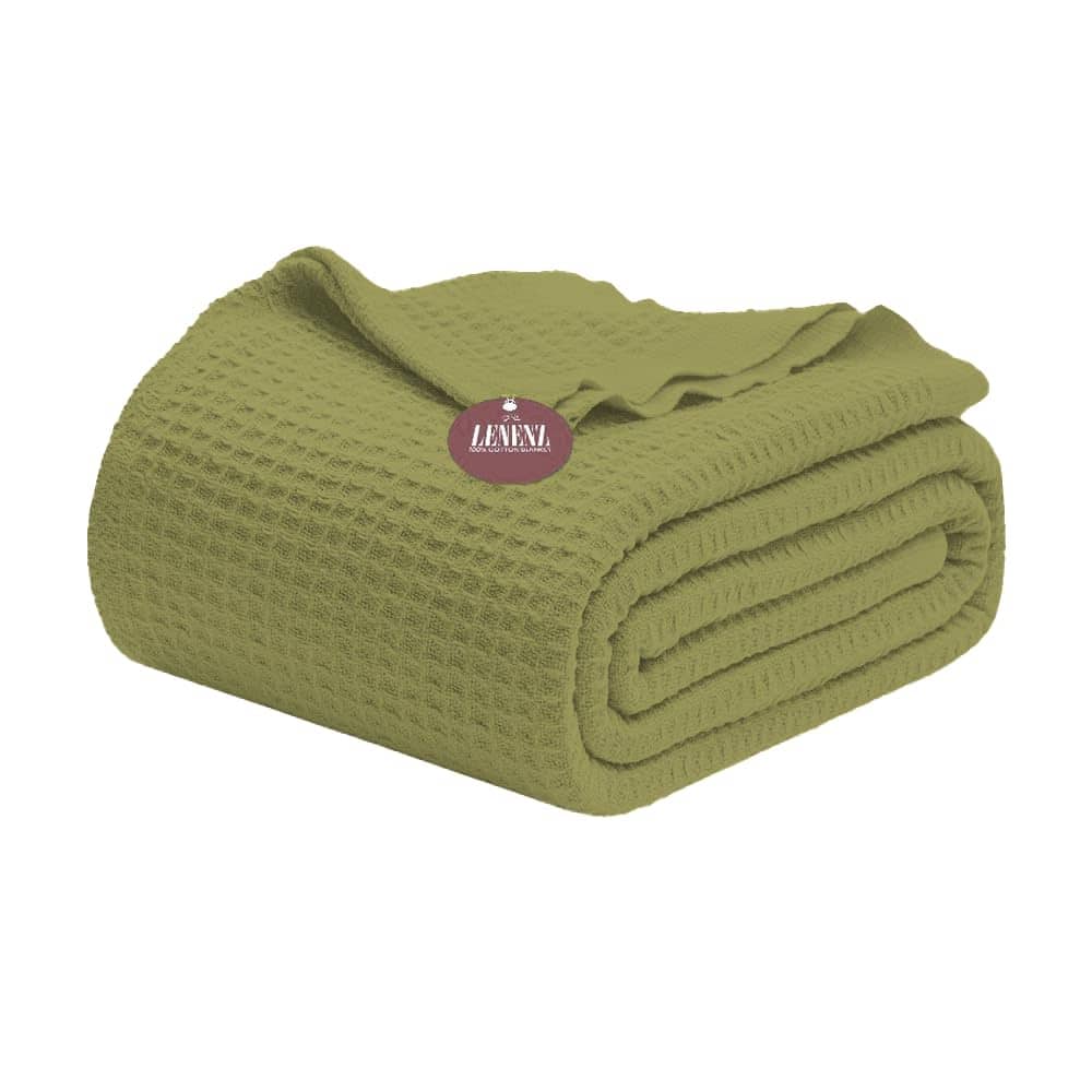 Manta de algodón tejido de gofre Lenenz Cozy Comfort King
