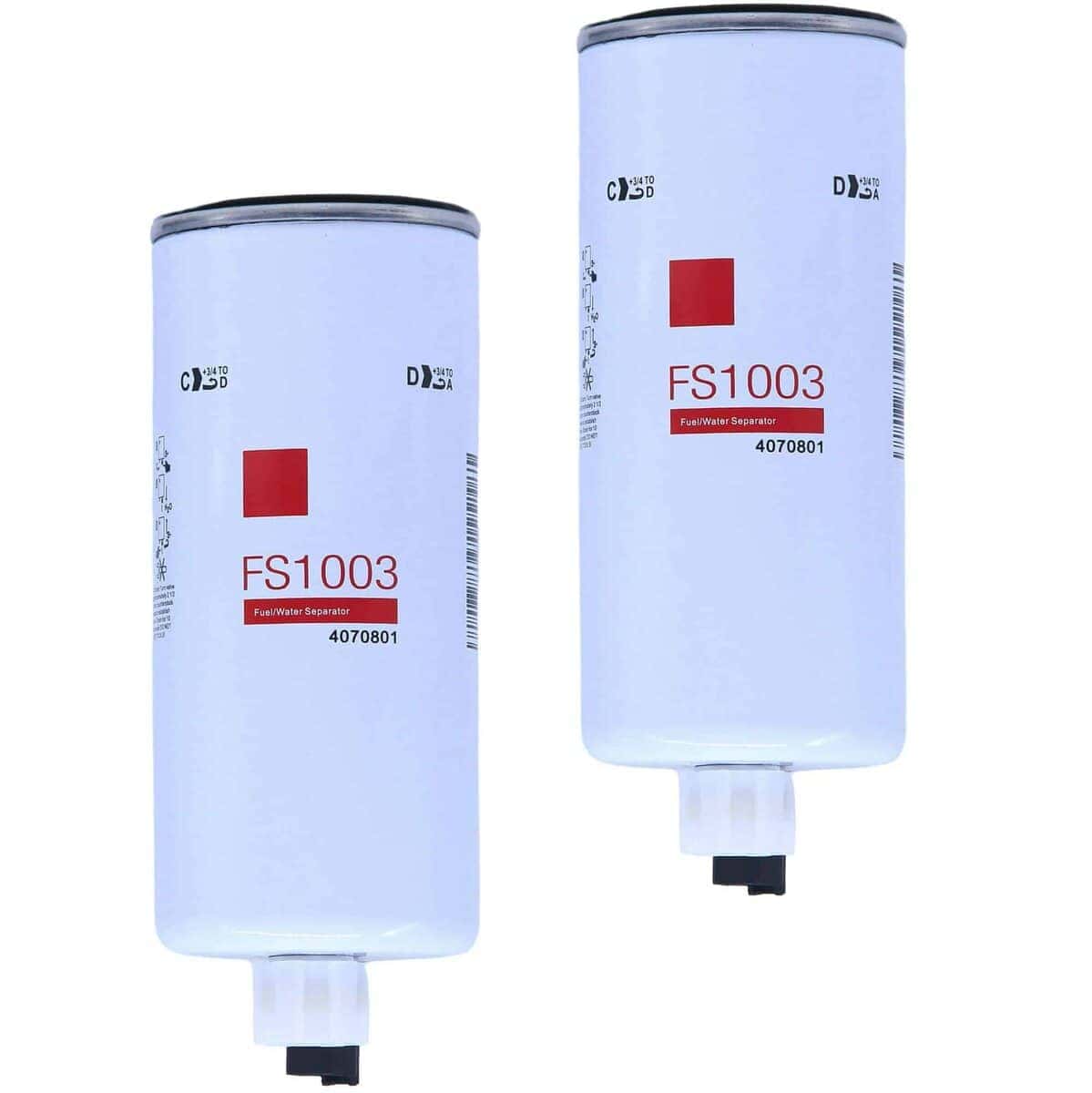 Paquete de 2 filtros separadores de agua FS1003 que
