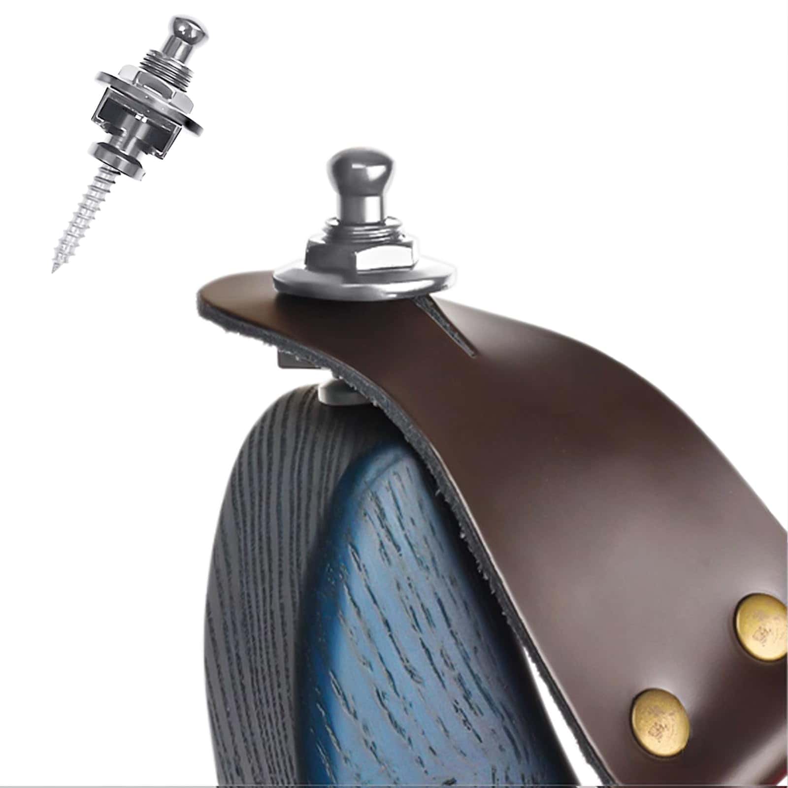 Sistema de Correa y Botones de Seguridad para Guitarra - Imagen 6