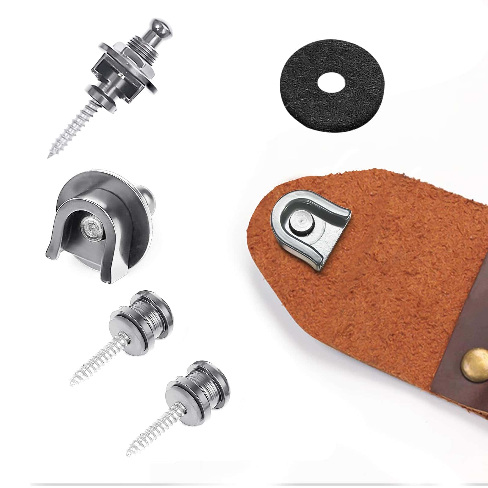 Sistema de Correa y Botones de Seguridad para Guitarra - Imagen 3