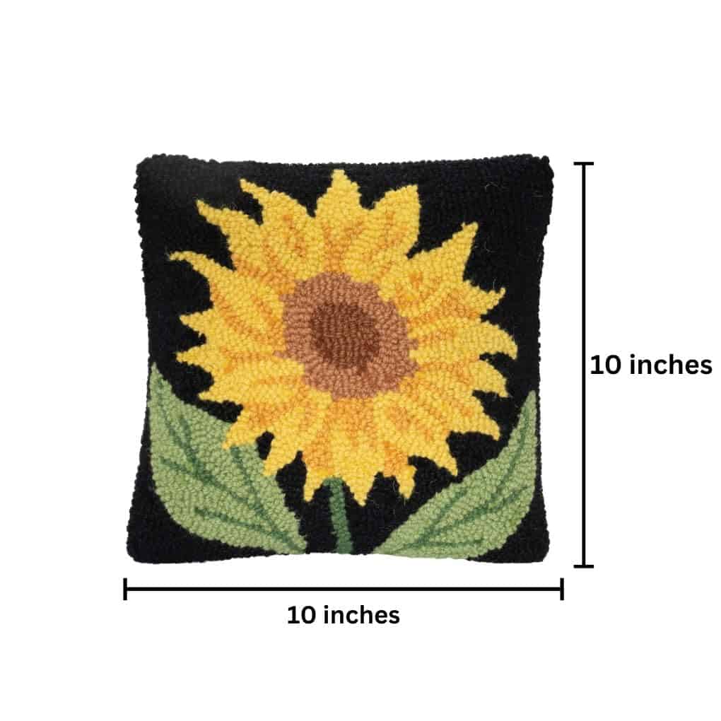 Almohada Decorativa de Girasol Negro Amarillo - Almohada de - Imagen 4