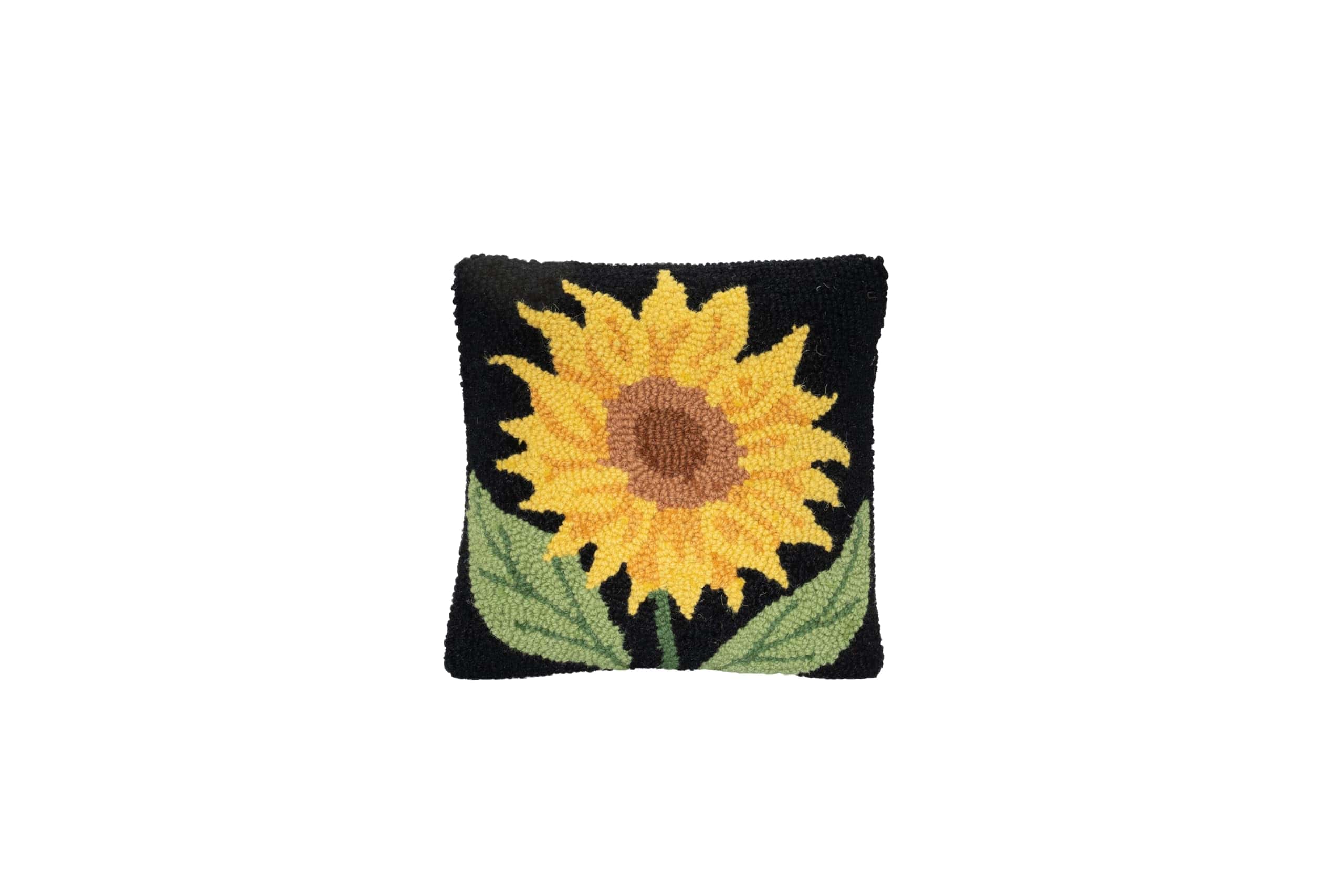 Almohada Decorativa de Girasol Negro Amarillo - Almohada de