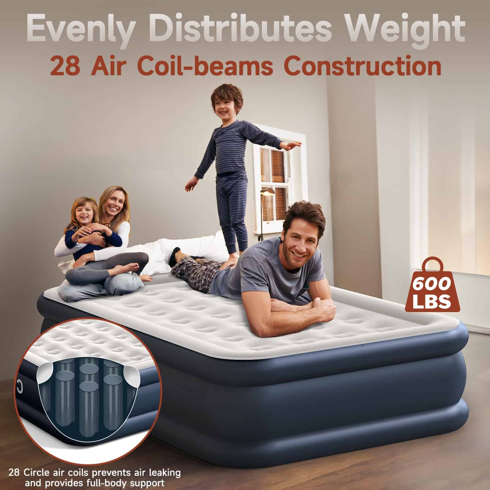 Colchón de Aire CHERIMOR, Colchón Inflable de Tamaño - Imagen 6