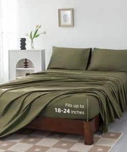 Juego de Sábanas de Algodón Egipcio 100% -Verde
