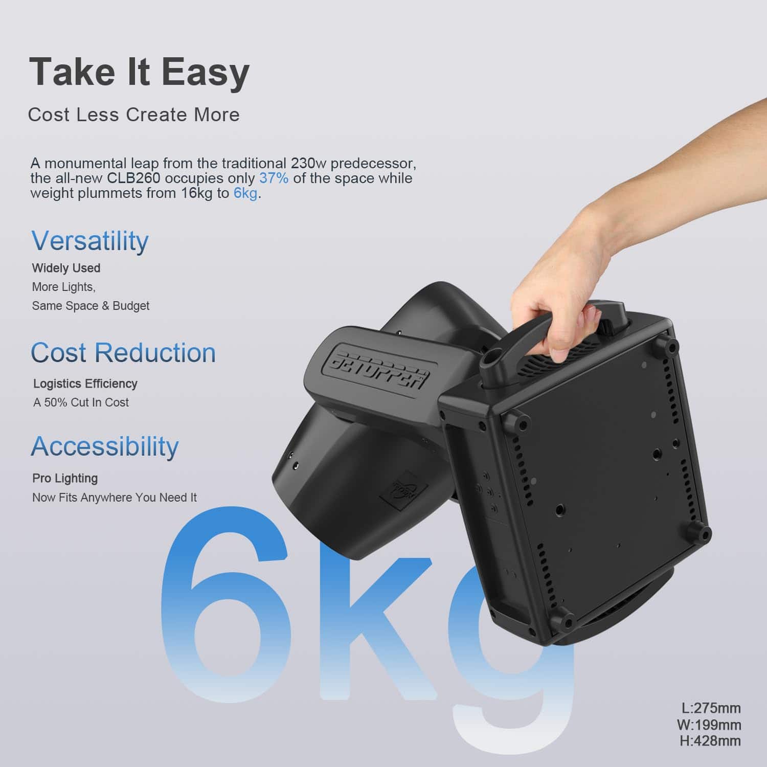 Luces DJ de Cabeza Móvil Betopper 260W 12-CH DMX 8-Facet - Imagen 7