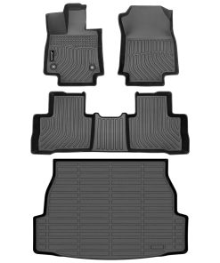Juego de tapetes para piso de automóvil y -Negro