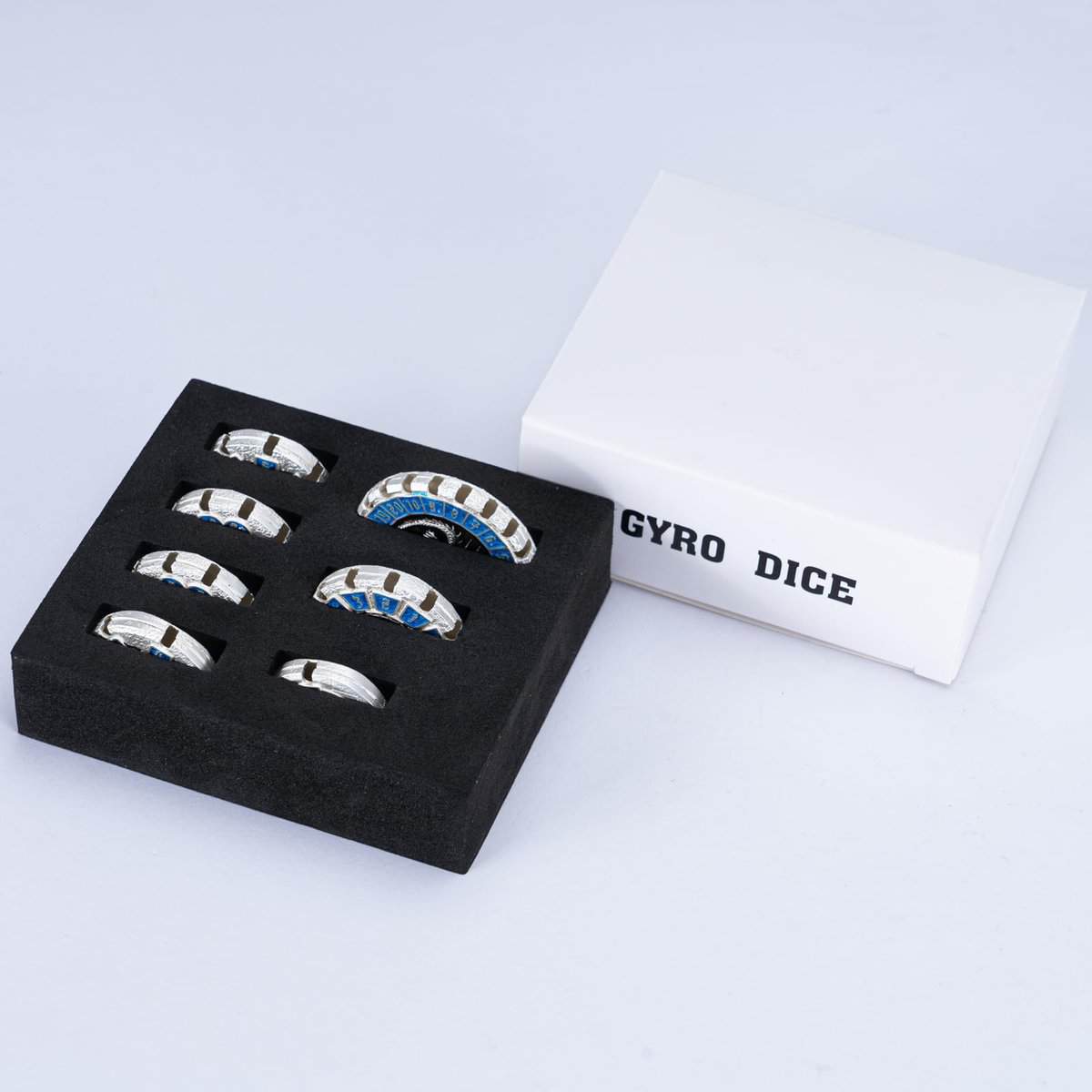 Set de dados DND Dungeons & Dragons, Dados -Plata Azul Perla - Imagen 7