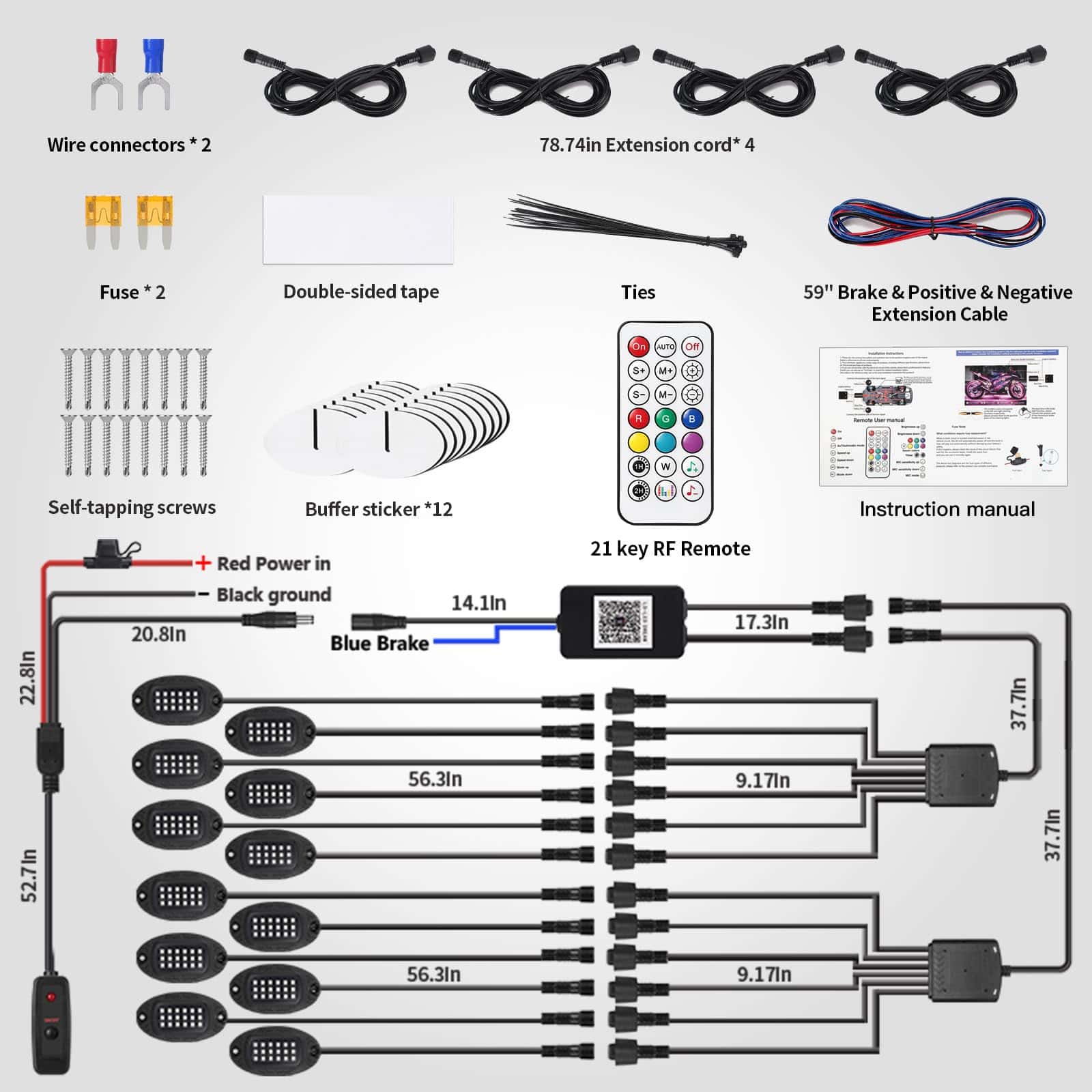 12Pods Luces de Roca de Metal Dreamcolor RGB-IC con Control - Imagen 7